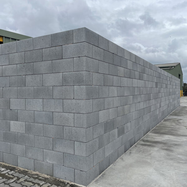 concrete lego blocks retaining wall